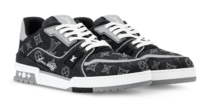 Louis Vuitton LV Trainer Sneaker – Monogram Denim & Calf Leather (Virgil Abloh)
