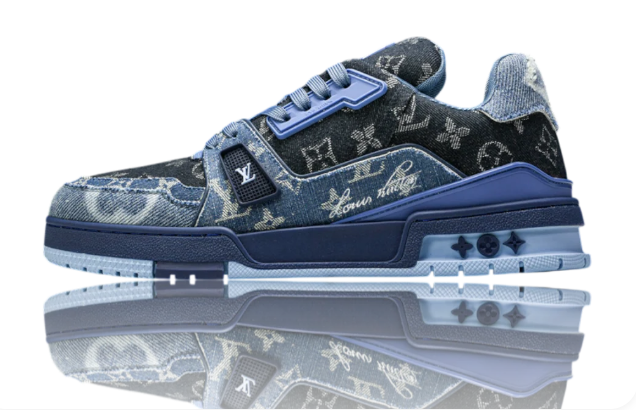 Louis Vuitton LV Trainer Low 'Monogram Denim White Blue'