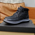 UGG Men's Embossed Leather Moc-Toe Boot – Black