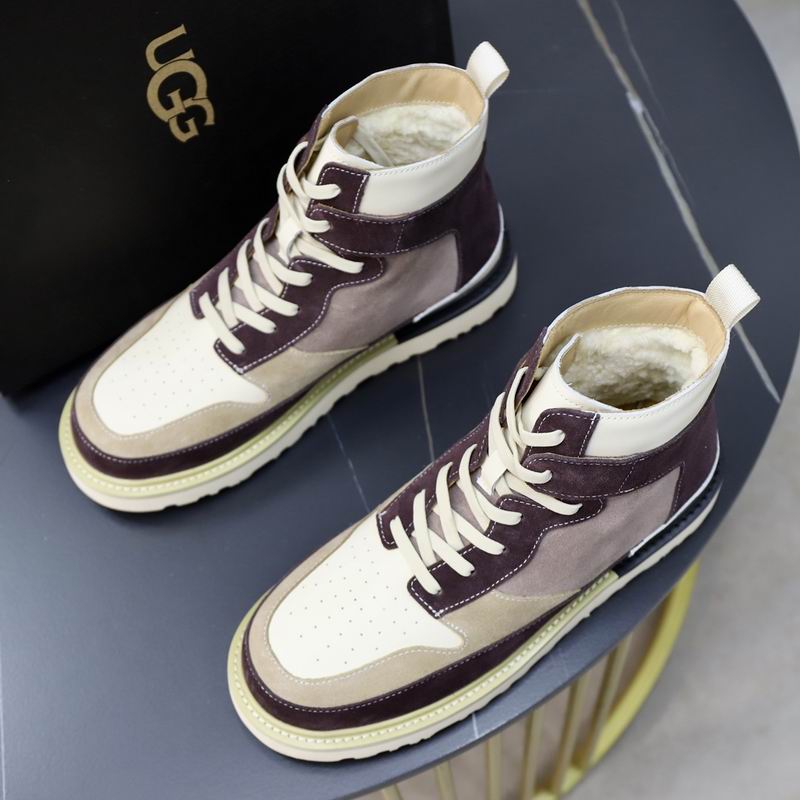 UGG Men's High-Top Boot – Cream / Burgundy / Taupe | EU 38–44