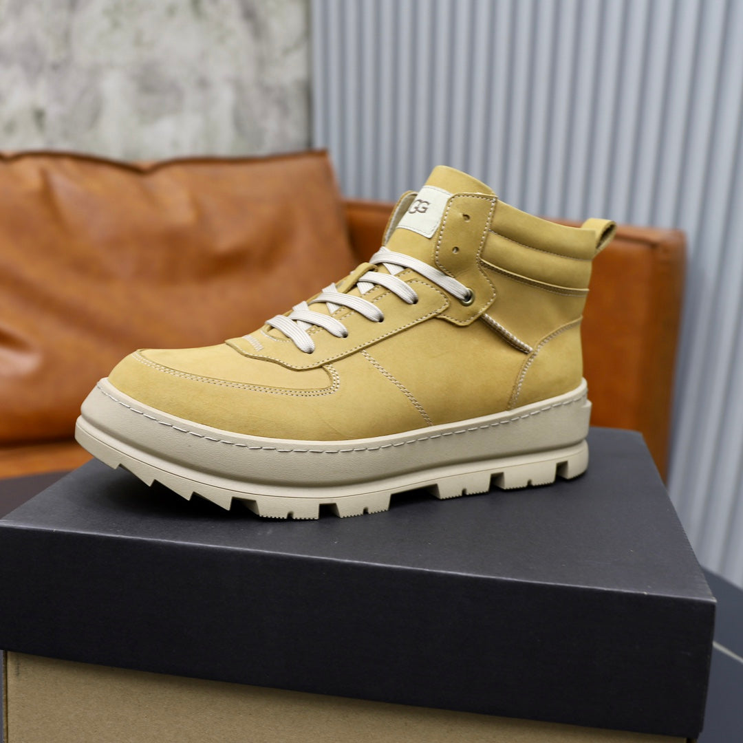 UGG Men's Classic High-Top Boot – Olive Suede & Cream | EU 39–44