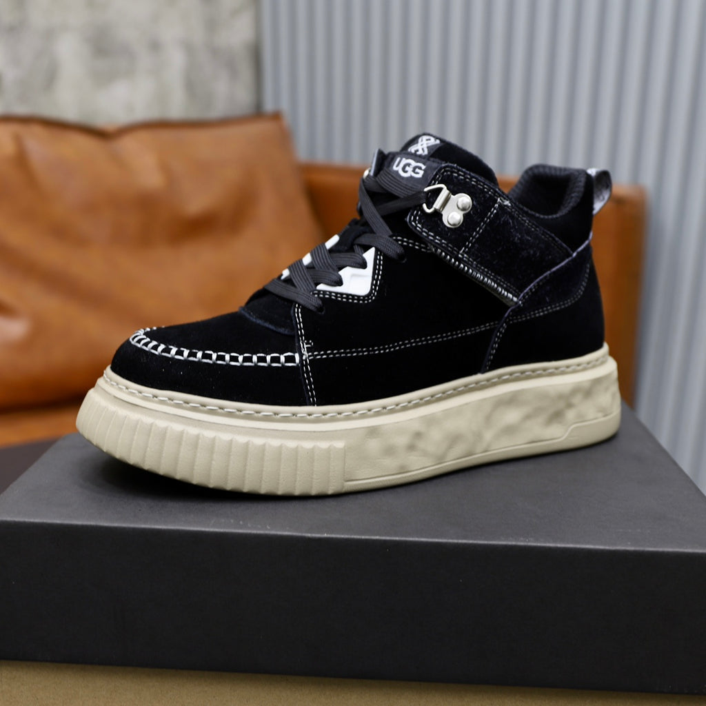 UGG Men's High-Top Sneaker – Black Suede & Cream | EU 39–44