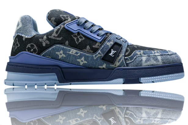 Louis Vuitton LV Trainer Low 'Monogram Denim White Blue'